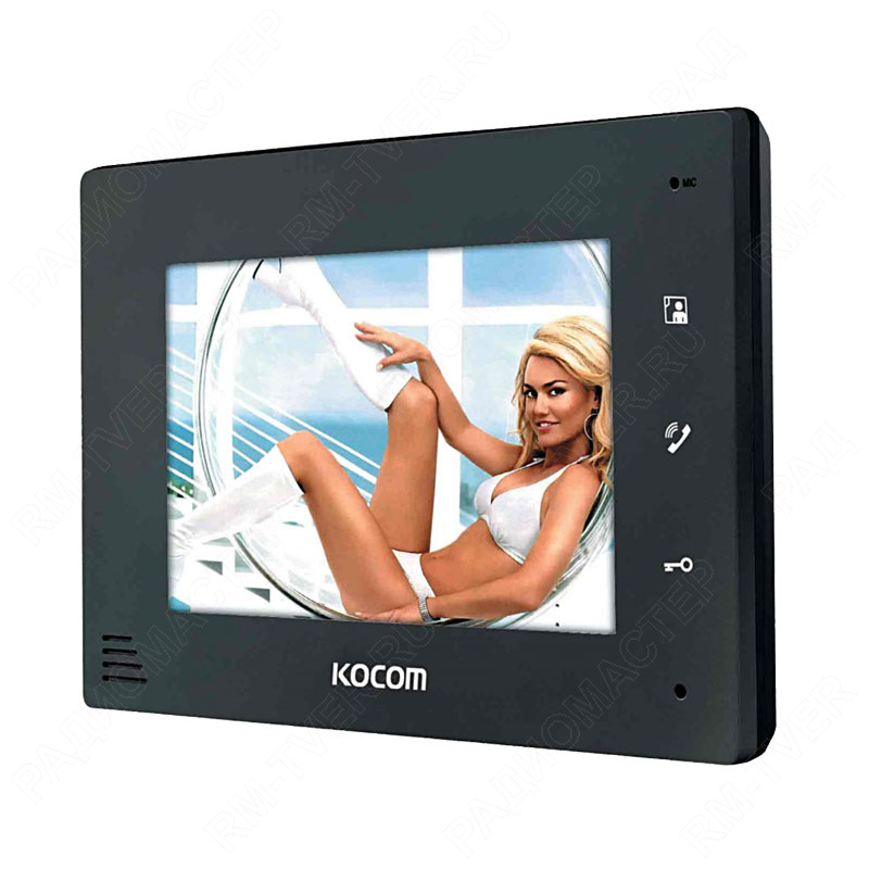 картинка ВидеоМонитор KOCOM KCV-A374, Hands Free, 7 дюймов, цветной, под 2 выз. панели от магазина "РадиоМастер"