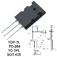 Фотография 2SC5359    TOP-3L (TO-264, TO-3PL),   NPN, Vceo=230V, Ic=15A, hfe=55..160, Ft=30MHz, Pd=180W