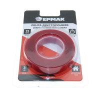 Фотография Скотч двухсторонний прозрачный ширина 15 мм 3 м.