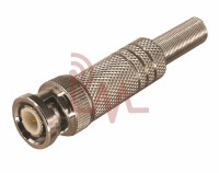 Фотография BNC штекер под винт, с пружиной, металл, шнур 4-150