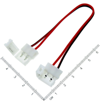 Фотография Коннектор питания для одноцветных лент 3528/2835 (2 шт. на проводе), ширина 8 мм.