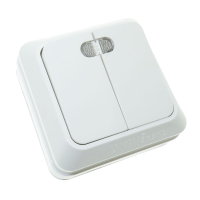 Фотография Выключатель 2 ОП О0123 Олимп с подсветкой 10А 220В (Е1416) белый