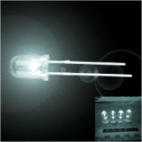 Фотография Светодиод DIP Диам.=5мм, белый, 12В
