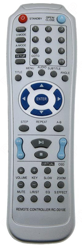 картинка Пульт ДУ Elenberg RC-D010E / Akai DV-P4760   DVD от магазина "РадиоМастер"