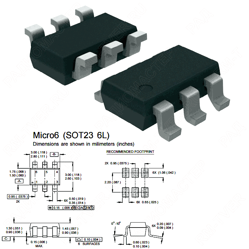 картинка LD7536R    SOT-23-6 (Micro6, SOT-26),   ШИМ контроллер от магазина "РадиоМастер"