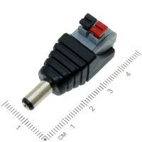 Фотография Питание 5,5/2,1 мм Штекер, пластик, с быстрозажимной колодкой REXANT