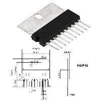 Фотография TA7208P    HSIP-10,   УНЧ, Audio Power IC