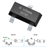 Фотография 0,3W  5,6V BZX84C5V6 (Z3)    SOT-23 (SC-59),   Стабилитрон, Vrrm(Vz)=5,6V, If(Izm)=0,005A