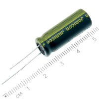 Фотография Конденсатор электролитический   1500 мкФ, 25 В, WL, (10х27 +105) JAMICON