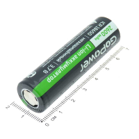 Фотография АКБ 18650 (ICR18650) Li-ion 3,6V 2600mAh, б/з, ET, GoPower