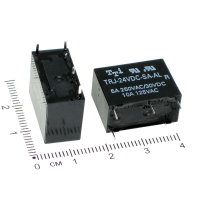 Фотография Реле  24V TRJ-24VDC-SA-AL 5A/250V 10A/125V (Контактный набор: 1 замык., 2+2 ноги)