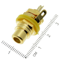 Фотография RCA Гнездо, позолоченный, большой, панель 1-291G