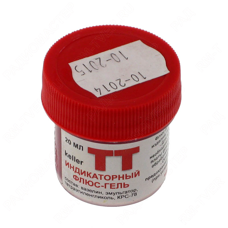 картинка Флюс - гель индикаторный ТТ для пайки (красный) 20 мл от магазина "РадиоМастер"