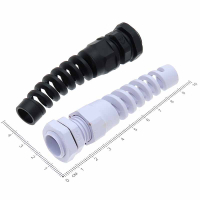 Фотография Кабельный ввод нейлон PG9 в отверстие 15 мм, под кабель до 8 мм