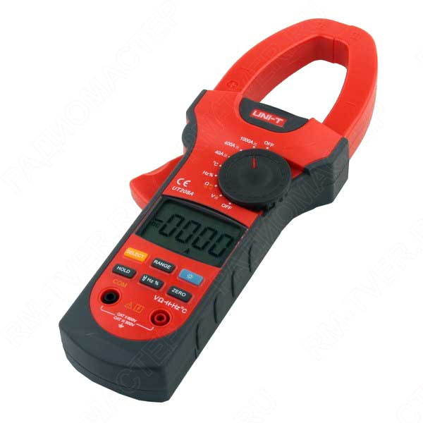 картинка Клещи токоизм. Uni-T UT208  V, A, ~A, Ом, Hz , °C, Diode test (без скидки) от магазина "РадиоМастер"