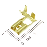 Фотография Клемма плоская угловая (гнездо 6,3мм) сечение провода 1-2.5 кв.мм 3-5020