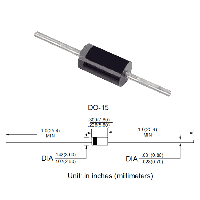 Фотография HER208    DO-15,   Ultrafast <70ns, Vrrm(Vz)=1 000V, If(Izm)=2A, Vf=1,7V