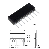 Фотография 08C01-332G (MSP08C01-332G) 7 х  3.3 КОм, 0,2 Вт, 5%, Резисторная сборка