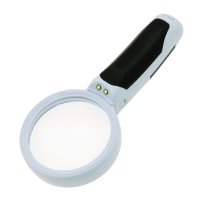 Фотография Лупа ручная 5x75 мм со съёмной ручкой, подсветкой 2LED, MG77375B