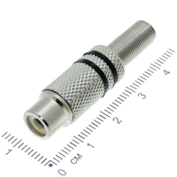 Фотография RCA Гнездо, металл, шнур, пайка 1-209