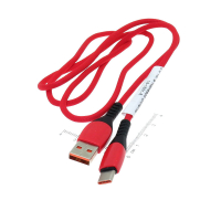 Фотография Шнур Штекер Type-C <-> Штекер USB 2.0 1м, в тканевой оплётке  REXANT