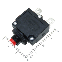 Фотография Предохранитель автоматический 10A 250V ST-1B-10A, прямые контакты (для удлинителя, "пилота"), 22-001