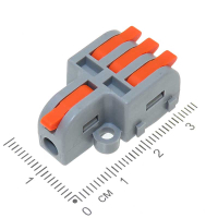 Фотография Клемма с рычагами 1 полюс х 4 контакта 0,2-4,0 мм2, STEKKER LD220-103