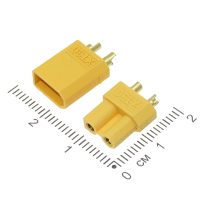 Фотография Разъёмы в комплекте Штекер+Гнездо, 2pin, XT-30 латунь RC, 17-0004