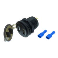 Фотография АЗУ врезное 2хUSB 4200mA/h с вольтметром и подсветкой 20-0117