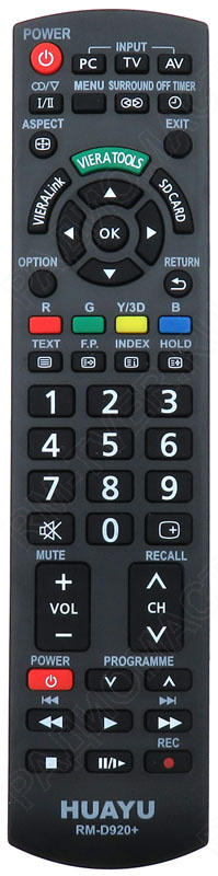 картинка Пульт ДУ универсальный Panasonic HUAYU RM-D920+  от магазина "РадиоМастер"