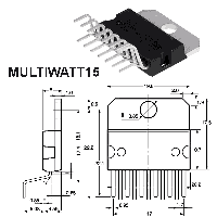 Фотография TDA7294 (Test OK)    MULTIWATT15,   УНЧ, Audio Power IC
