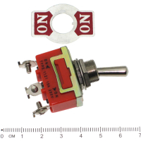 Фотография Тумблер-рычаг 29х12мм LIGA-1121 (3 ноги) 30-0015, U=250V, I=15A, ON - ON