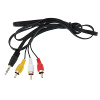 Фотография Шнур Штекер Аудио 3,5мм 4pin <-> 3 х Штекер RCA, 1.5м пластик
