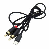 Фотография Шнур Штекер Type-C <-> 2 x Штекер RCA KY-219, 1м. 