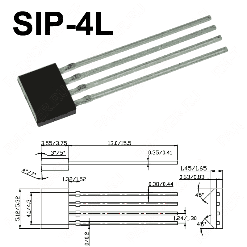 картинка YX805A    SIP-4L,   Драйвер тока, М/с для LED от магазина "РадиоМастер"