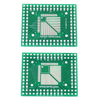 Фотография Плата-переходник FQFP TQFP 32 44 64 80 100 LQF SMD на DIP 33*41 мм,   Плата-переходник