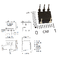 Фотография Реле   1,4V твердотельное S11MA01 0,1A 400V (Контактный набор: 1 замык., 2+2 ноги)