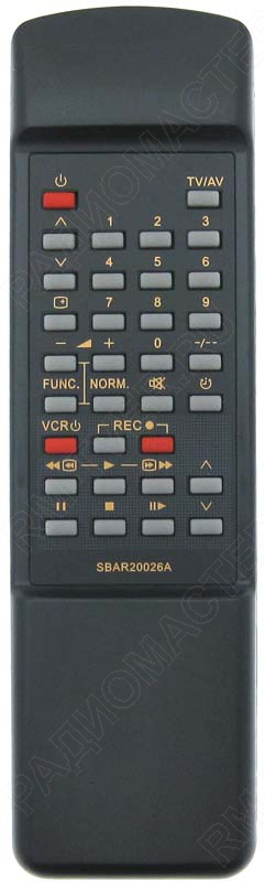 картинка Пульт ДУ Panasonic SBAR20026A [TV,VCR] от магазина "РадиоМастер"