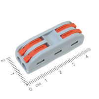 Фотография Клемма с рычагами 2 полюса х 2 контакта 0,08-4,0 мм2, STEKKER LD222-422