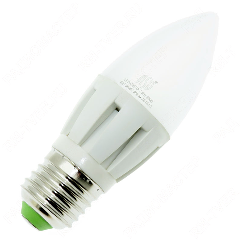 картинка Лампа с/д LED-СВЕЧА 8Вт  E27 2700K  560Лм 160-260В ОНЛАЙТ от магазина "РадиоМастер"