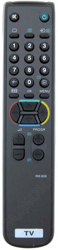картинка Пульт ДУ Sony RM-839 [TV] с т/т от магазина "РадиоМастер"