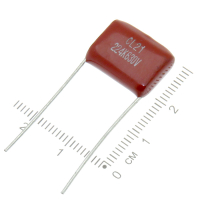 Фотография Конденсатор металлоплёночный   1 мкФ, 100 В, CL21, (105J)
