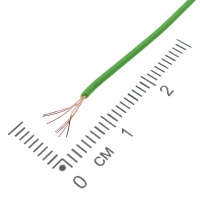 Фотография Провод монтажный 1х0,12мм2 НВМ-4 (ПВ-3) "Паритет" зелёный