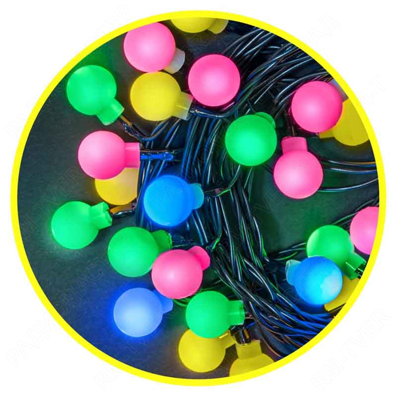 картинка Гирлянда светодиодная "Нить-шарики" 128 светод, RGB, 8 режимов, 11,5 м Navigator от магазина "РадиоМастер"