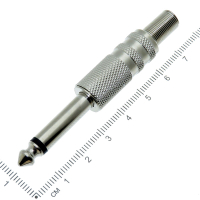 Фотография Аудио 6,35мм Штекер на кабель, металл, моно 