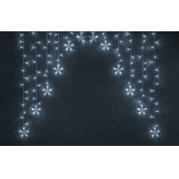 Фотография Гирлянда светодиодная "Бахрома-арка" 136 светод, белый свет, 8 режимов, 2,5*0,8 м Navigator