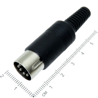 Фотография Аудио 5pin Европа Штекер на кабель, пластик 