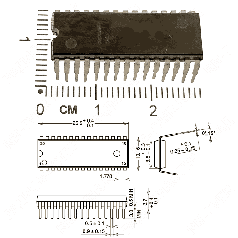 картинка TA1216AN    SDIP-30,   Звуковая - процессор от магазина "РадиоМастер"