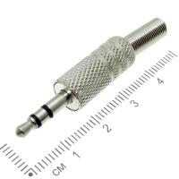 Фотография Аудио 3,5мм Штекер, металл, на кабель, стерео