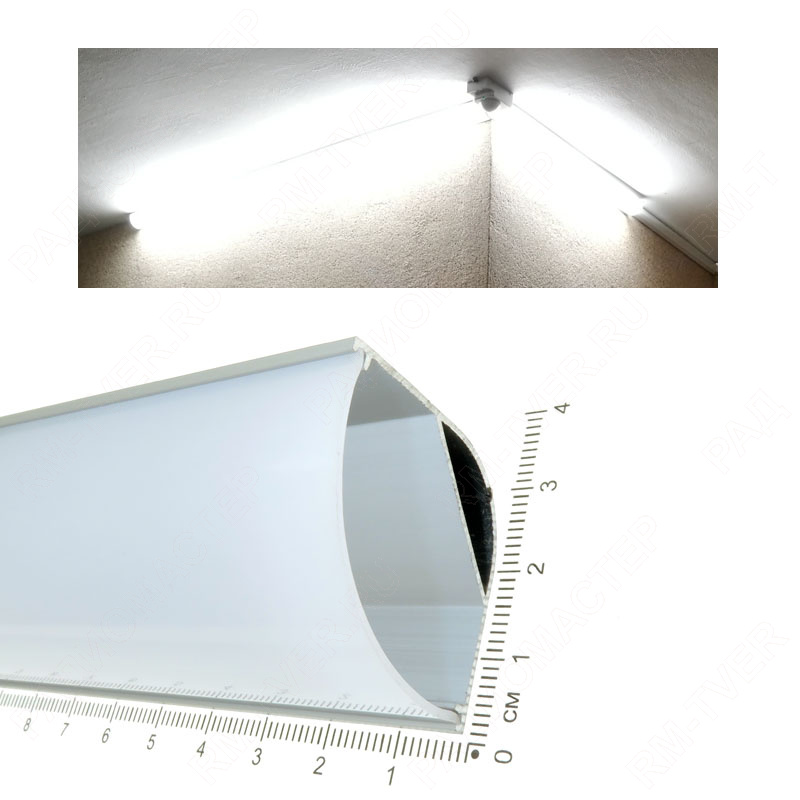 картинка Алюминиевый профиль, угловой, 30x30мм (2 метра) с 2-мя заглушками  от магазина "РадиоМастер"